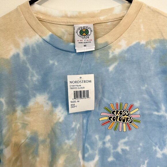 NWT Cross Colours Tie Dye Crewneck T-Shirt - Size: Medium - Picture 2 of 6